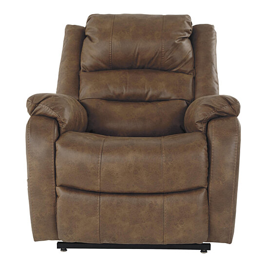 Saltoro Sherpi Leatherette Metal Frame Power Lift Recliner with